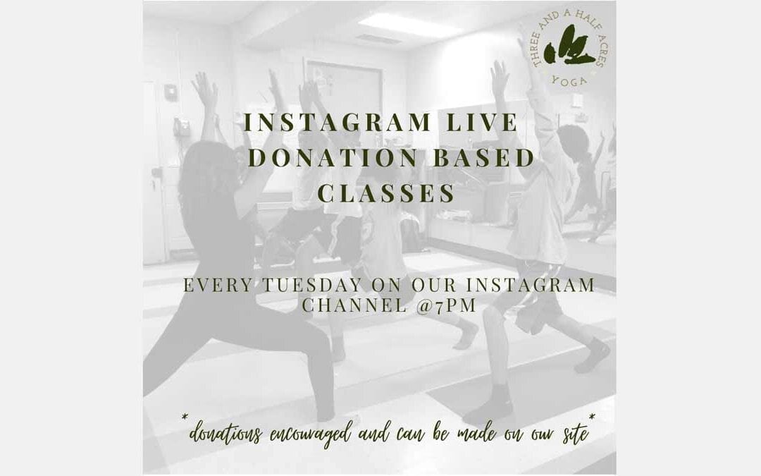 INSTAGRAM LIVE DONATIONS BASED CLASSES