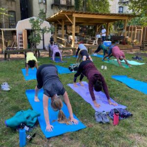 Harlem Grown - Three and a half acres - backyard yoga in Harlem