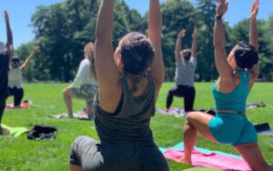 group Yoga in the park